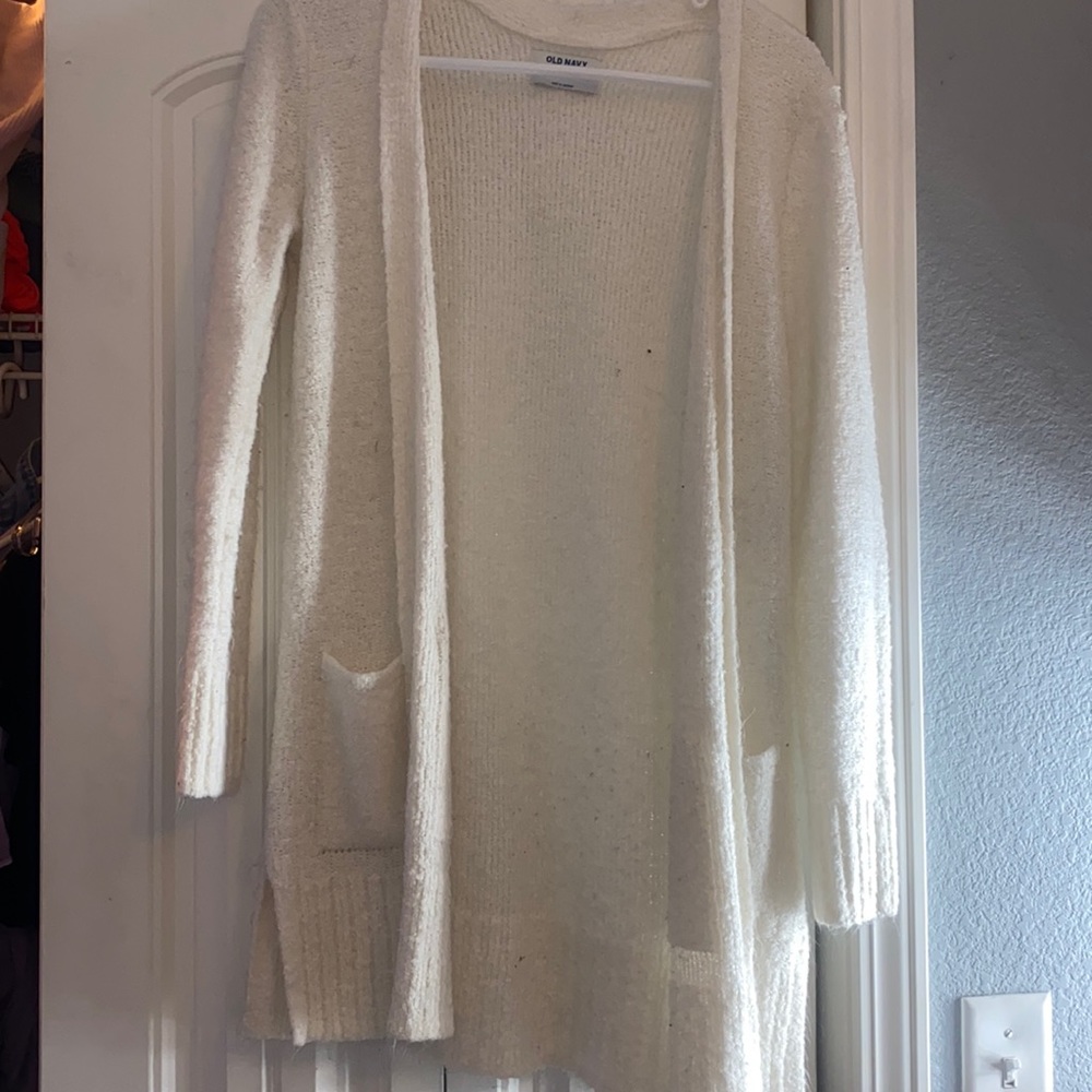 white/cream old navy cardigan